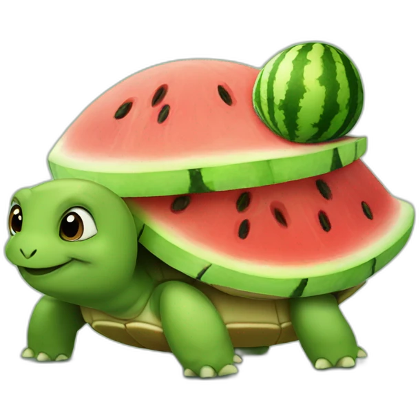 Turtle with a watermelon shell emoji