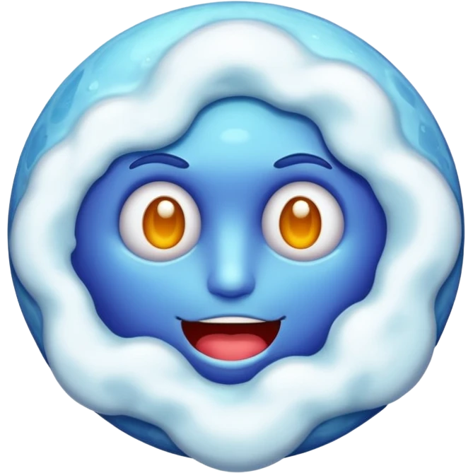 moon covered in potion foam panic face emoji