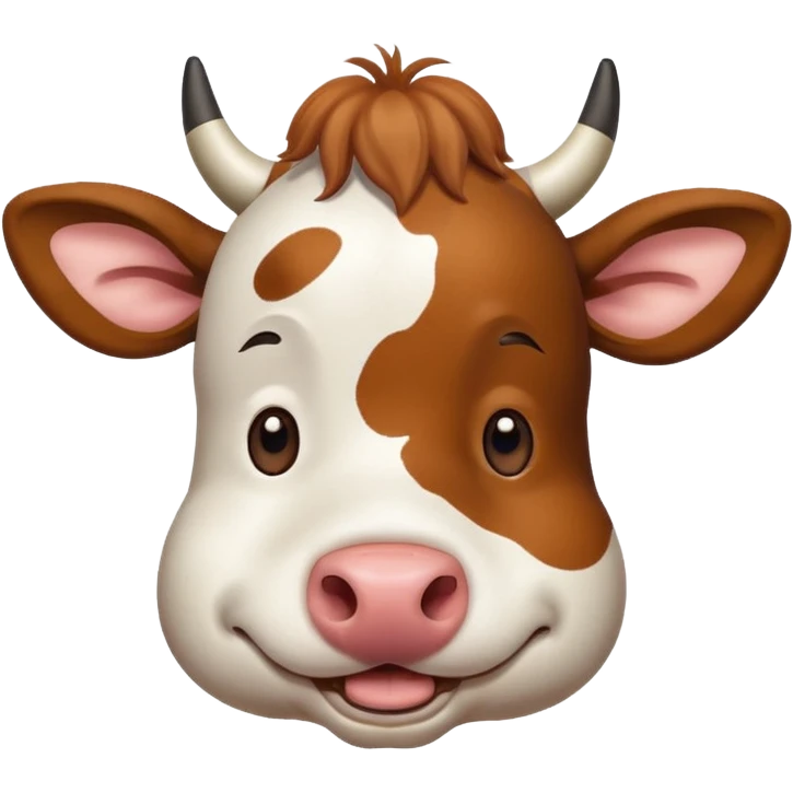Cow with dog on head emoji