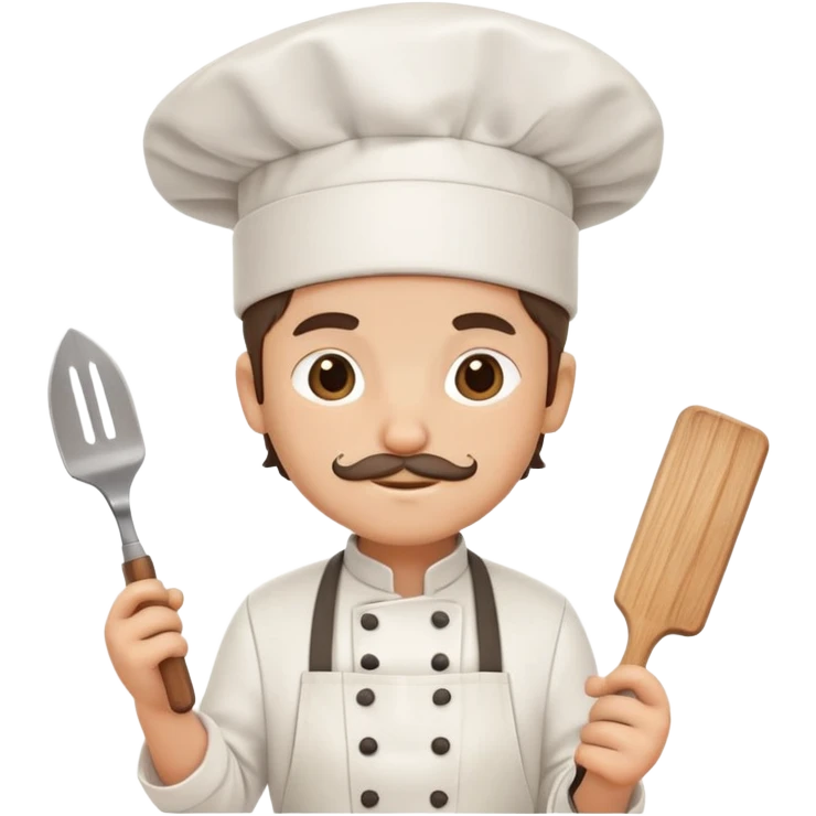 Chef with cooking supplies emoji