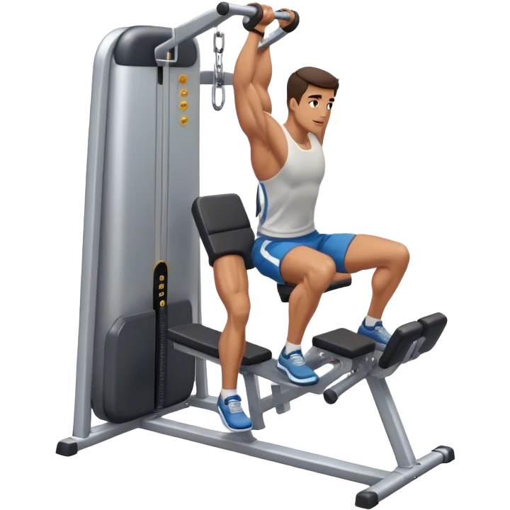 guy leg-extension machine gym emoji