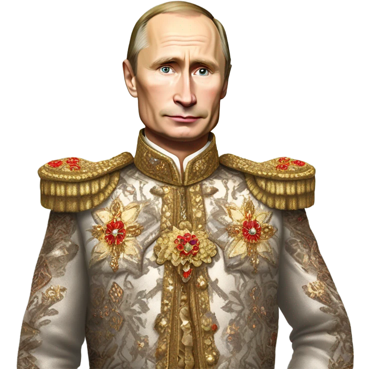 vladimir putin in Romanov dress, full body emoji