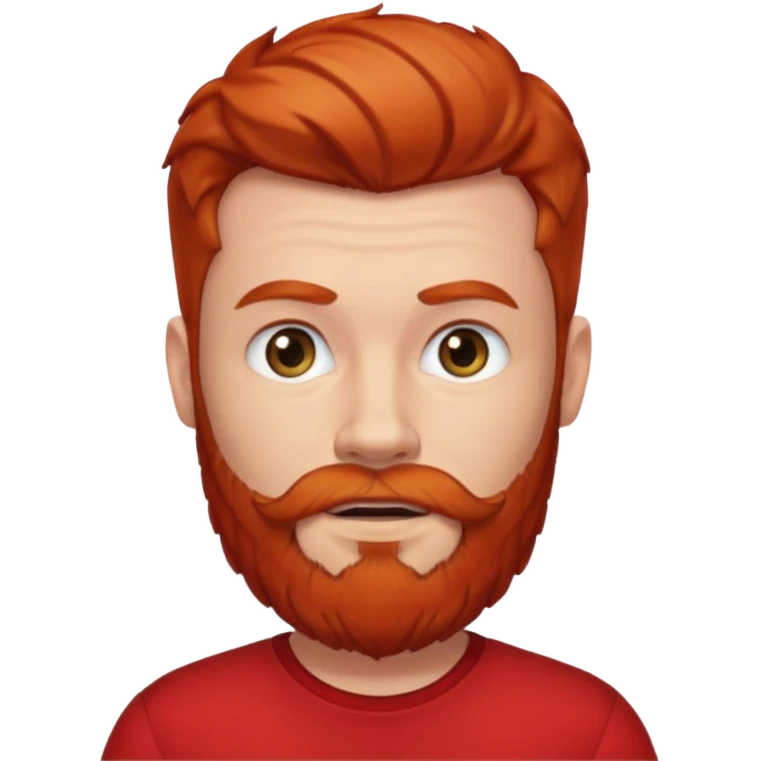 red bearded man with red shirt emoji
