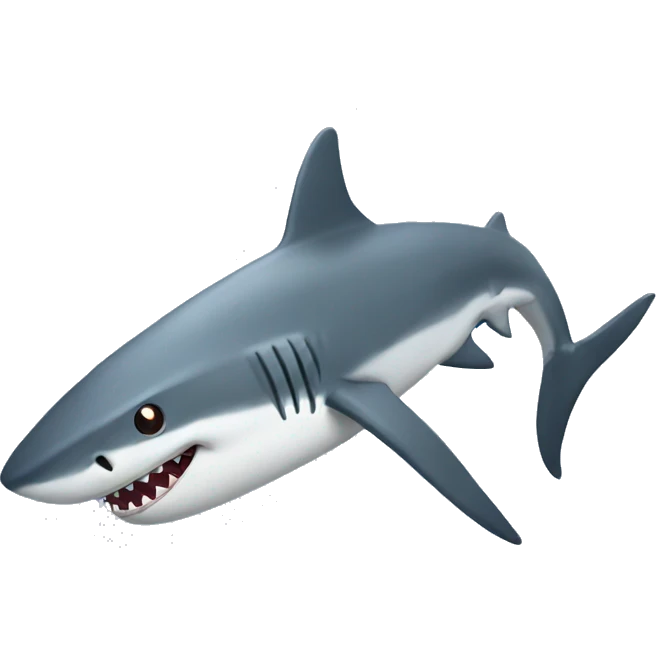 Shark with star eyes emoji