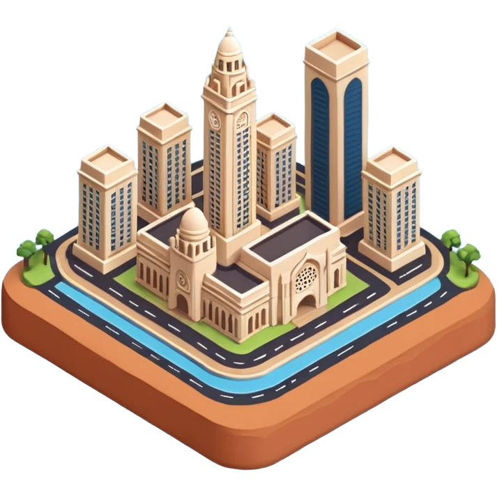 isometric mumbai clay 3d emoji
