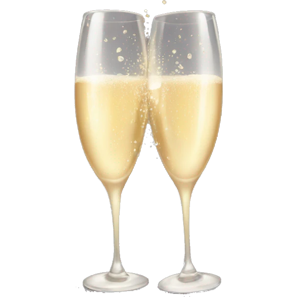 Champagne heart emoji