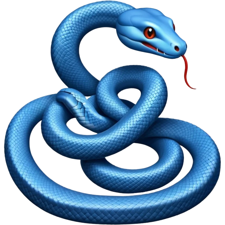 🐍 but it's blue emoji