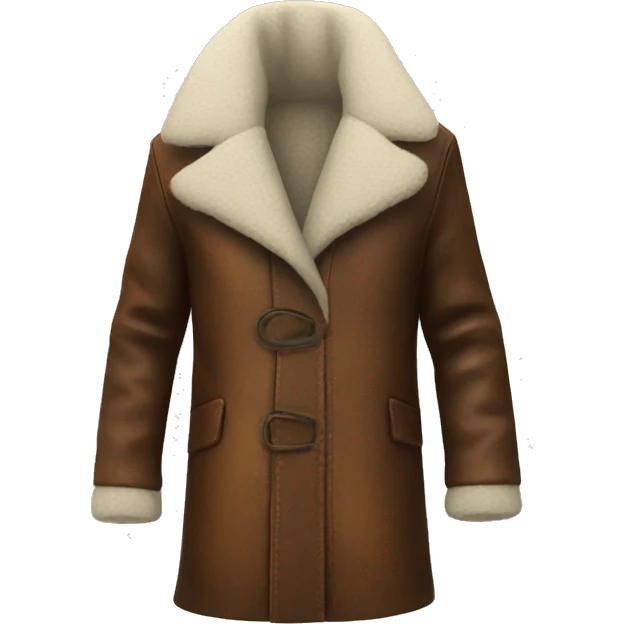 leather and Sherpa coat emoji