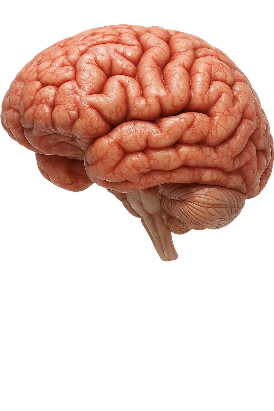 cervello umano anatomico in 3d, iperrealistica in 3d emoji