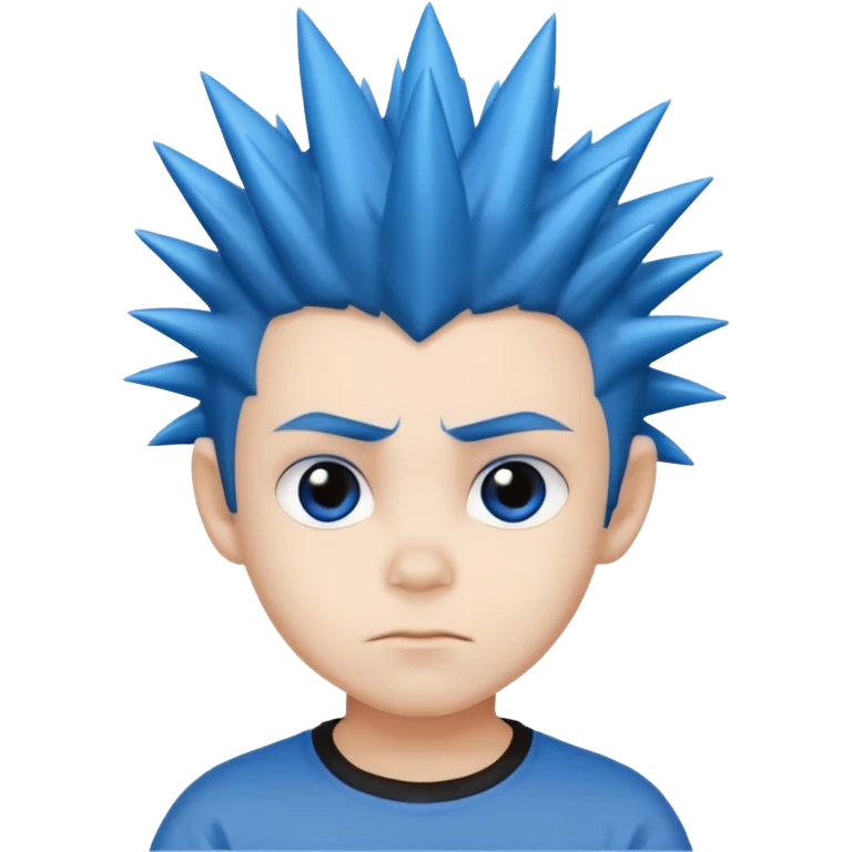 blue spiky haired kid  emoji