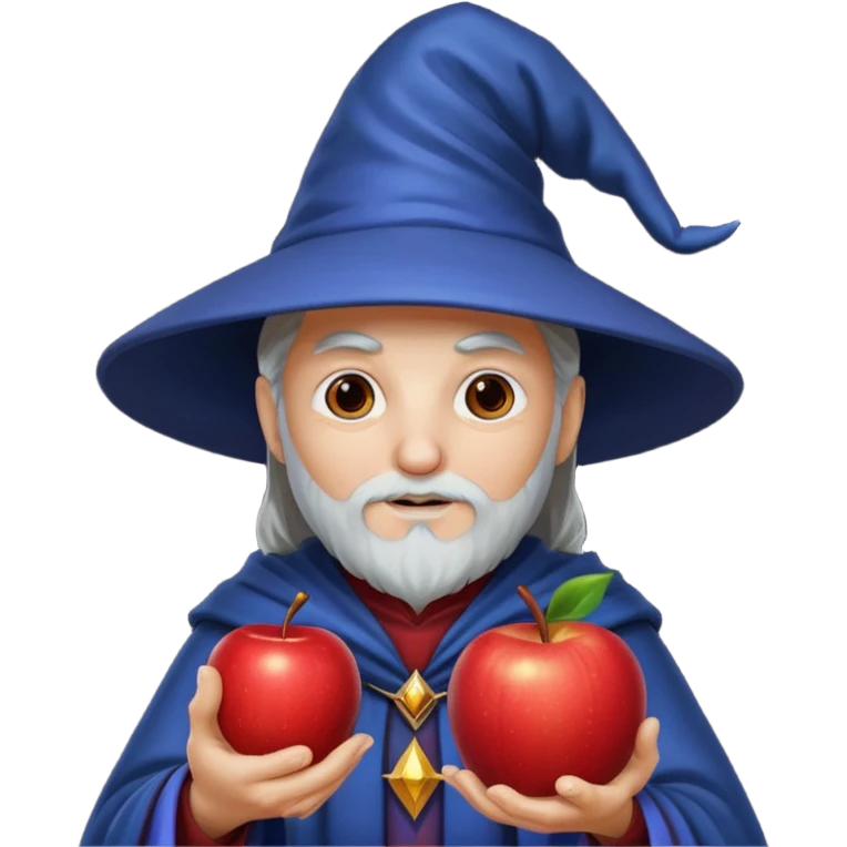 Wizhard with a apple emoji