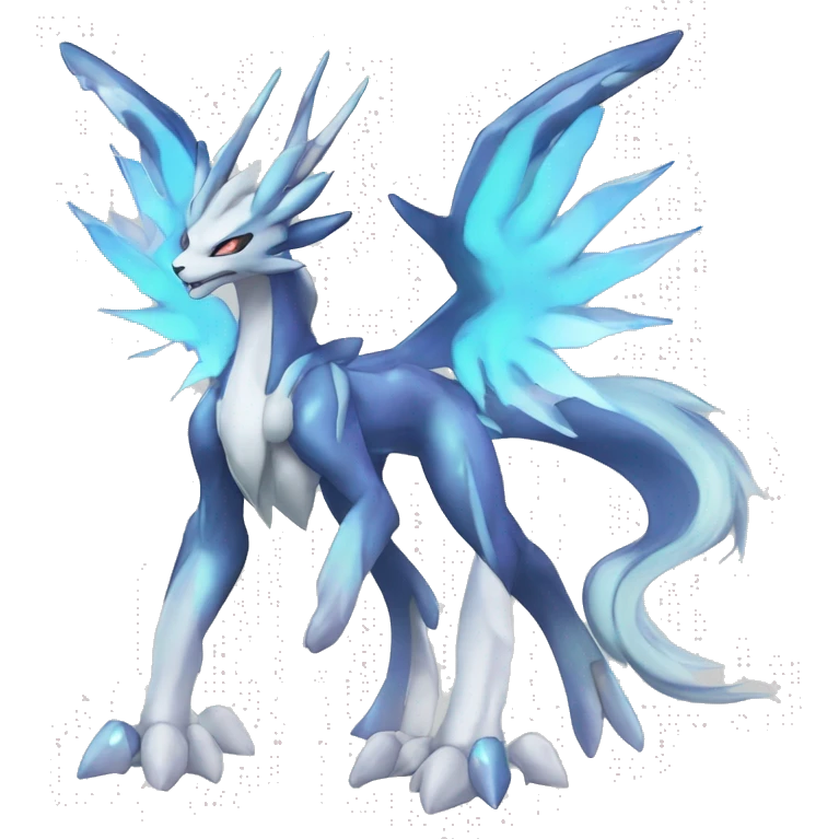  cool edgy shiny colorful godly ethereal Suicune-Dialga-Fakemon full body emoji