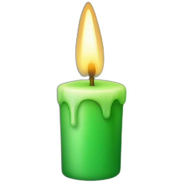 Green candle emoji
