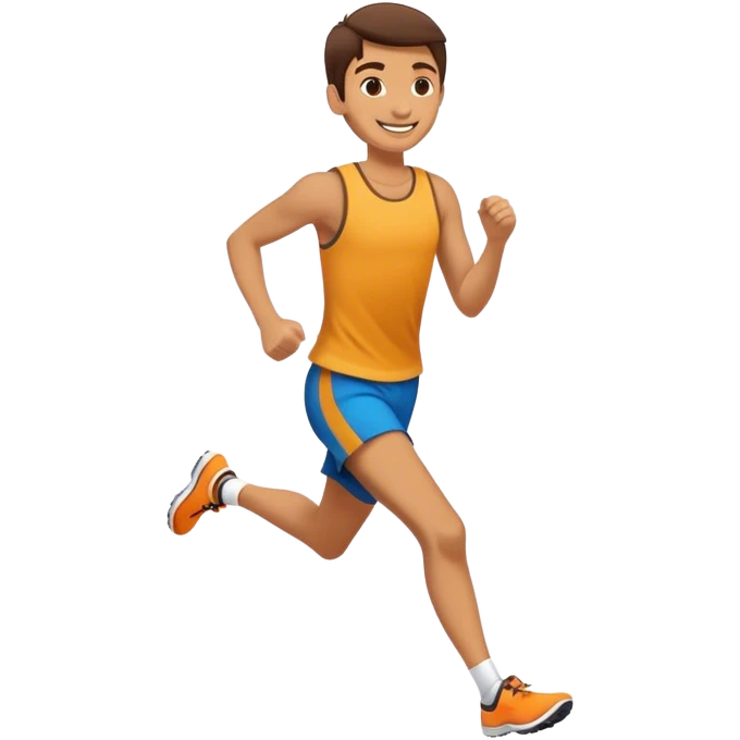 running smile emoji