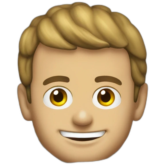 Emmanuel Macron on the beach  emoji
