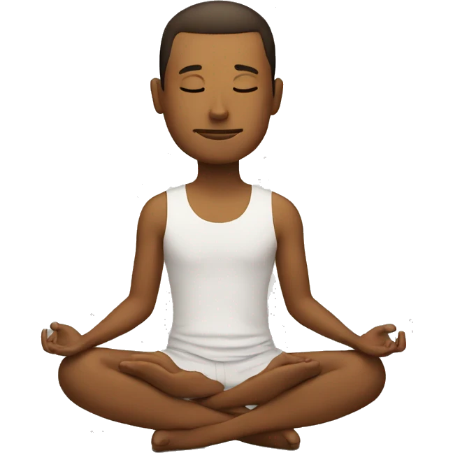 A man doing meditation. emoji