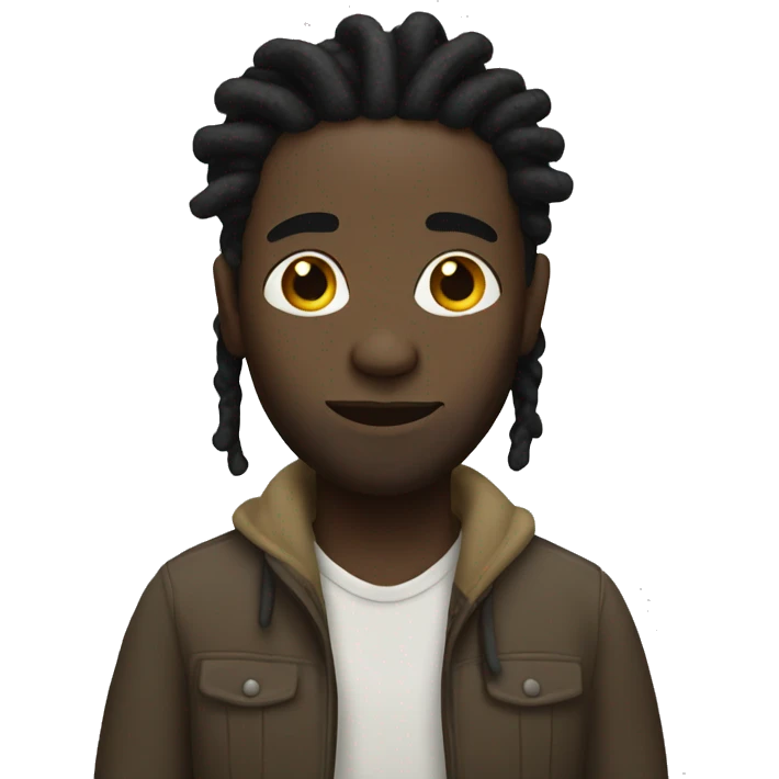 Black man with dreads emoji