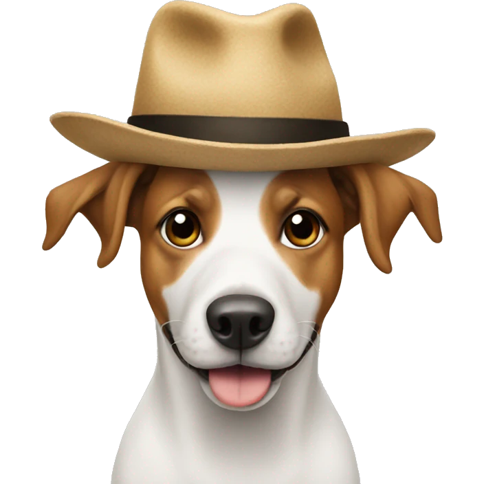 Dog with hat emoji