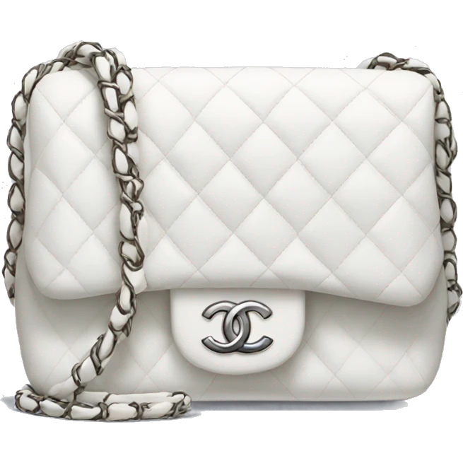 White Chanel bag emoji