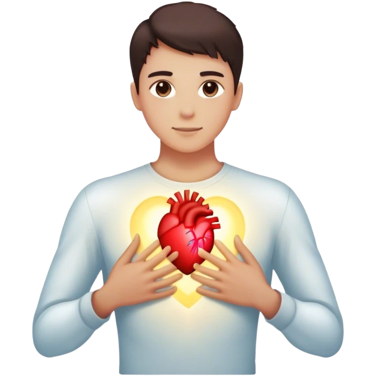**A glowing heart inside a person’s chest, radiating outward.** Someone else stands in front of them, their own heart beginning to glow as well.

This represents the idea that **true love isn’t about giving someone your love to keep—it’s about lighting up the love they already have inside them.** ✨ emoji