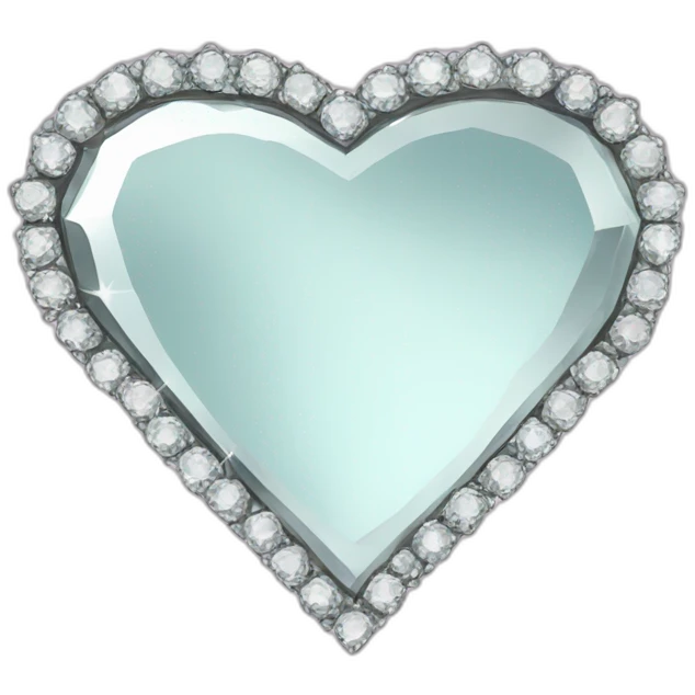 fancy diamond heart mirror emoji