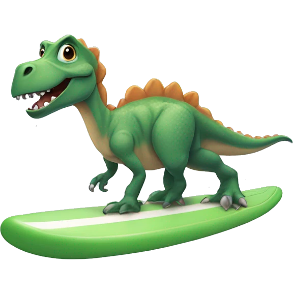 Dinosaur on a surf board  emoji