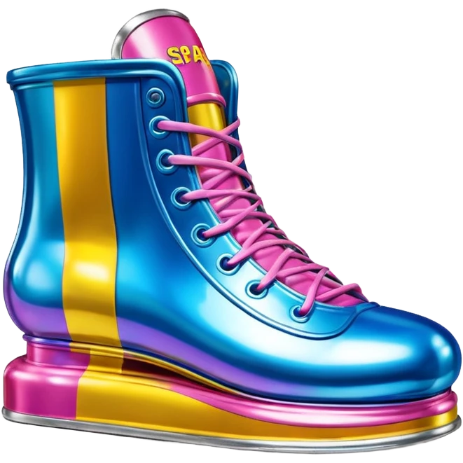 Jeff Koons style spam can shoe sculpture  emoji