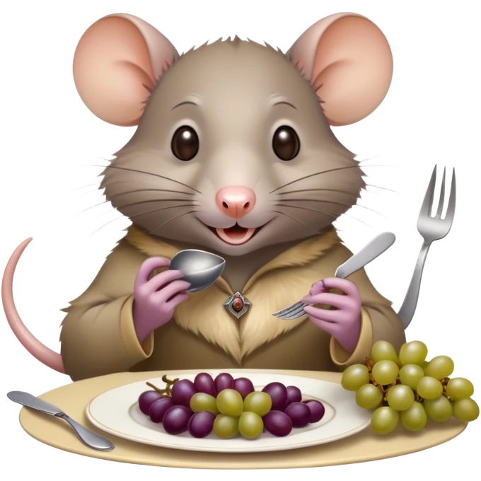 Rat enjoying life and the finer things emoji