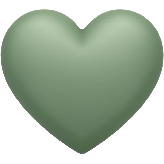 Sage green heart emoji