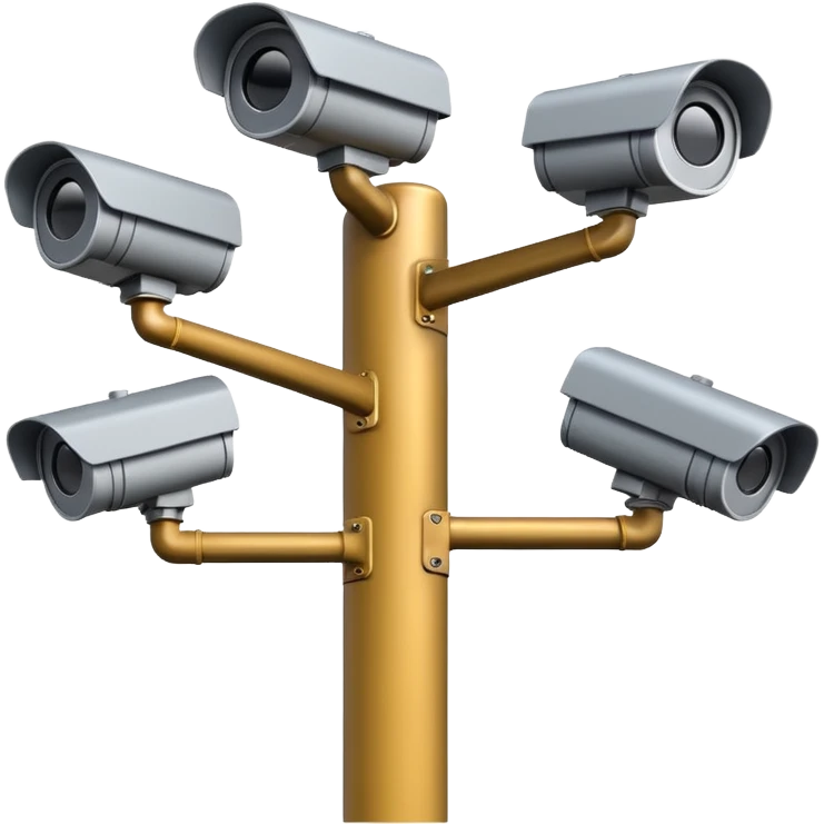 Multiple CCTV cameras on a pole emoji