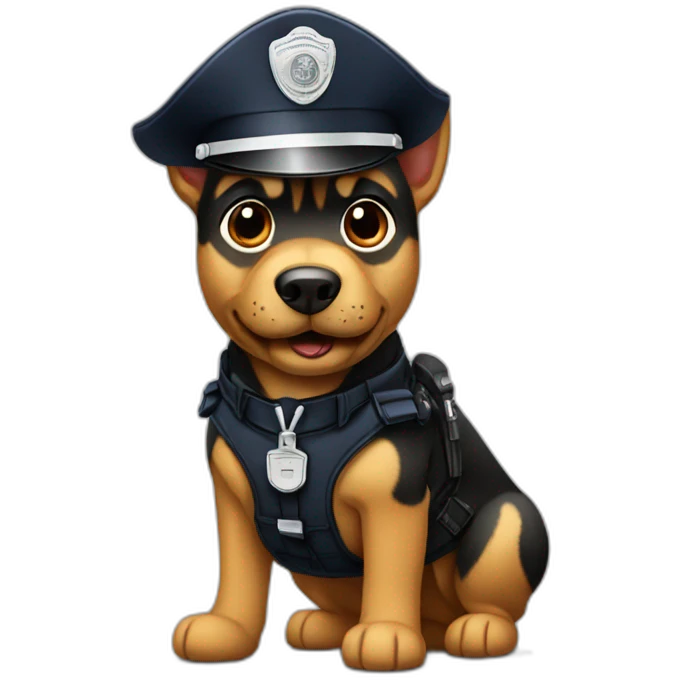 Perro policia emoji