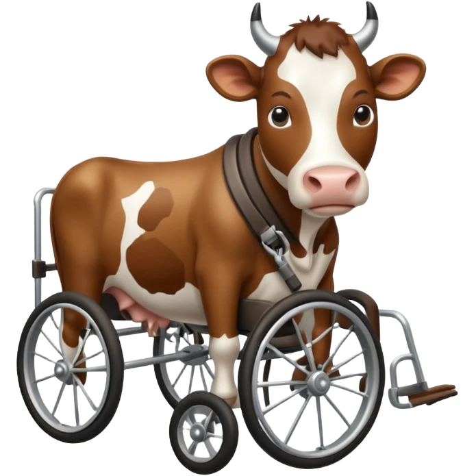 Cow in wheelchair emoji