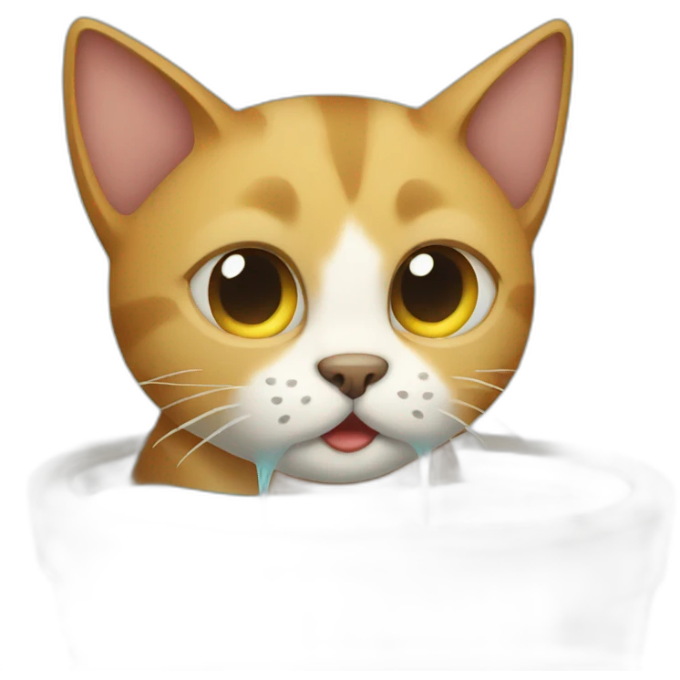 Cat pissing emoji