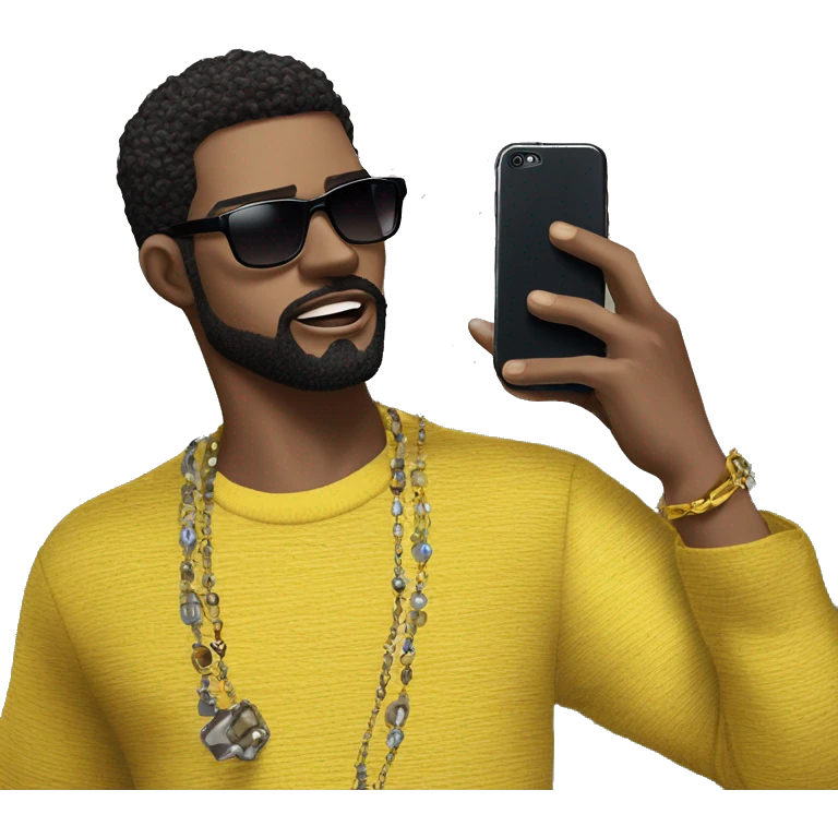 cool guy with phone meme emoji
