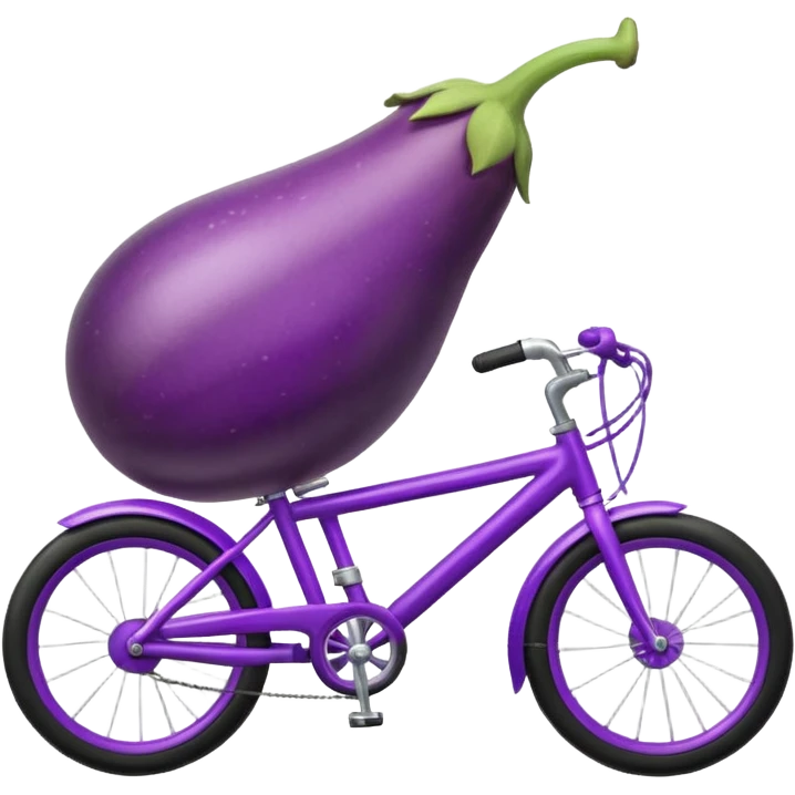 Eggplant riding a bike emoji