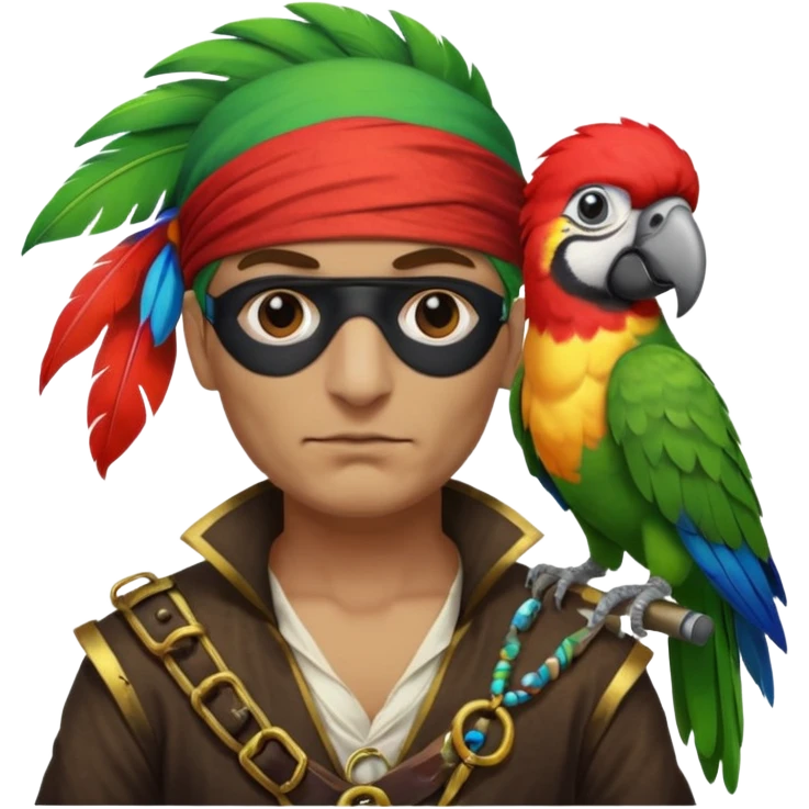 pirate and parrot emoji