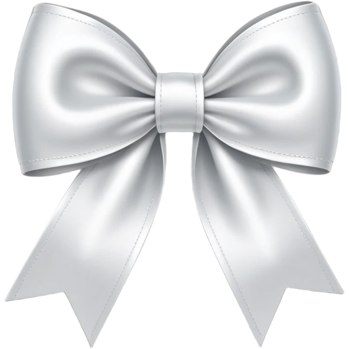 White ribbon bow  emoji