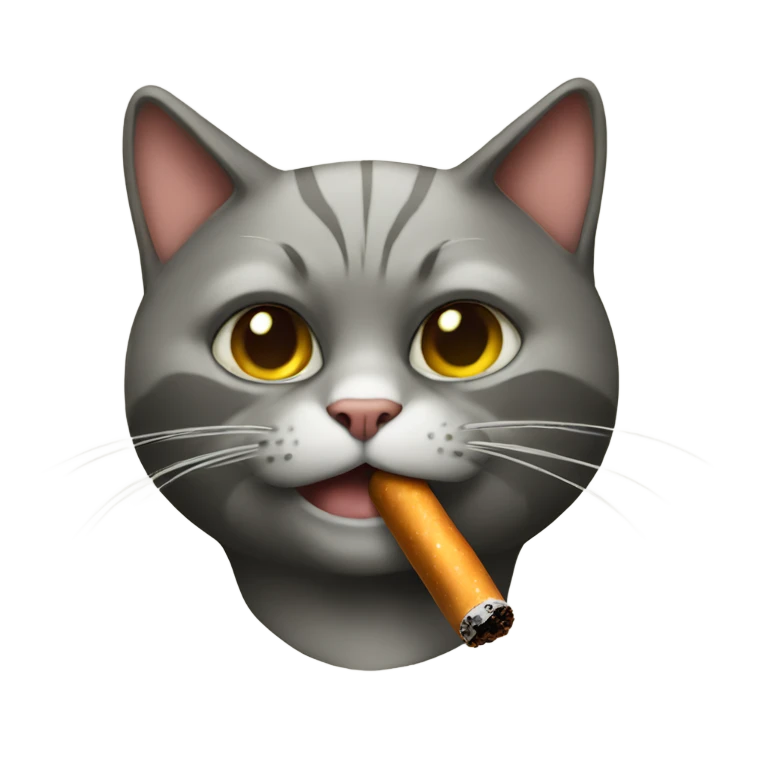 cat smoking emoji