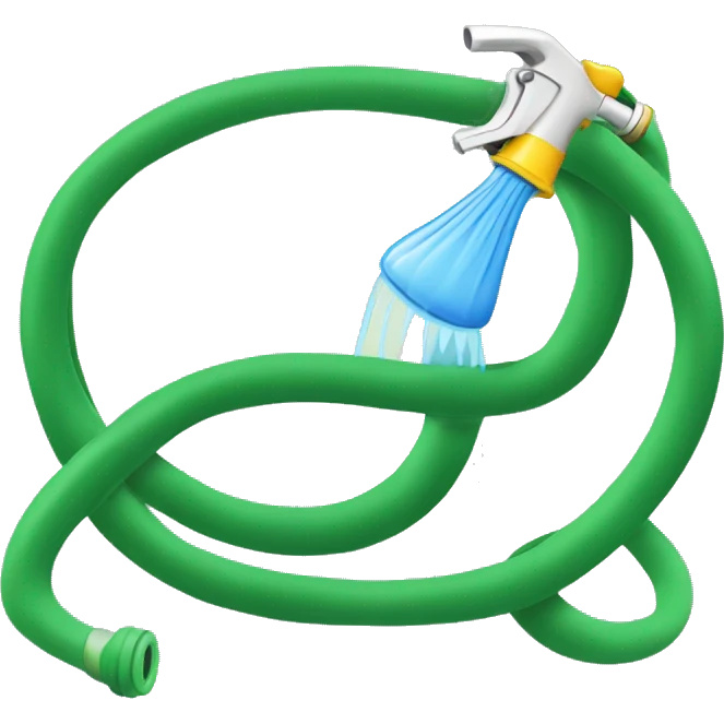 simple garden hose watering emoji