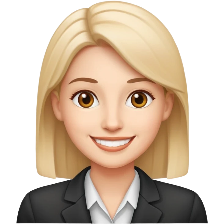 smiling female HR manager emoji