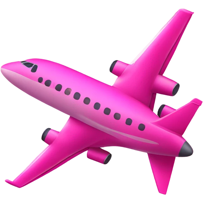 Pink plane emoji