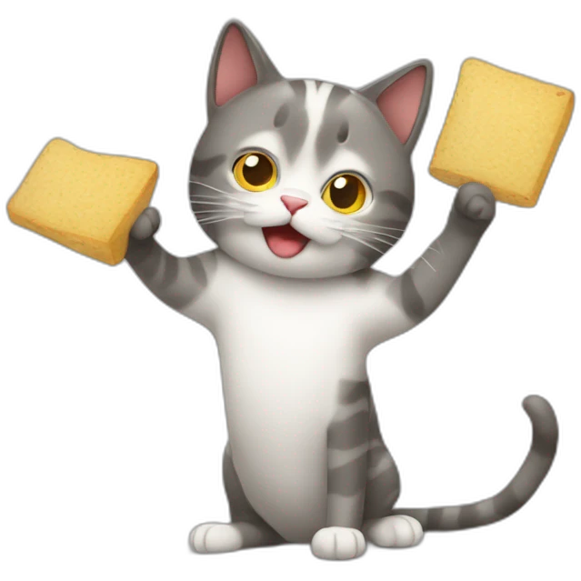 Multi tasking cat  emoji