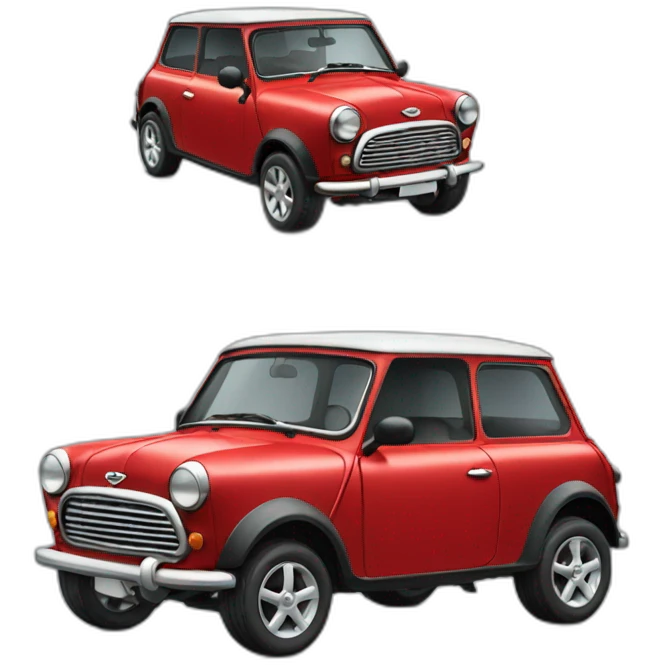 red mini rover car emoji