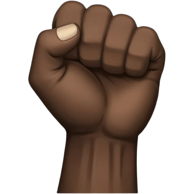 A black fist logo based on rebellion against rome emoji