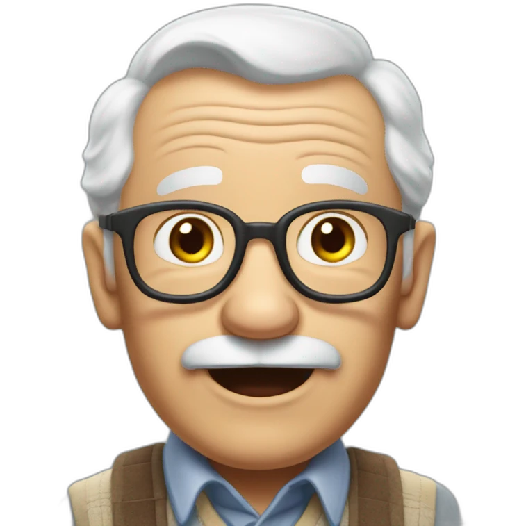 the grandpa from the movie up emoji