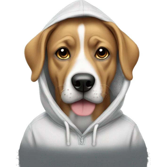 Dog wearing hoddie  emoji