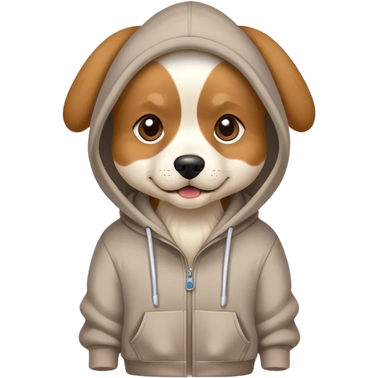 dog waering a hoodie emoji