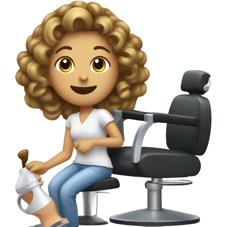 Girl getting hair done  emoji