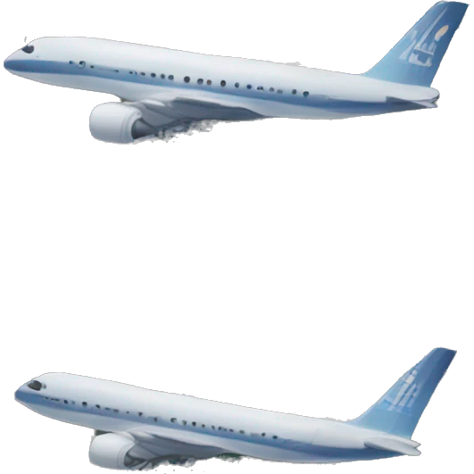Plane next to two identical buildings  emoji