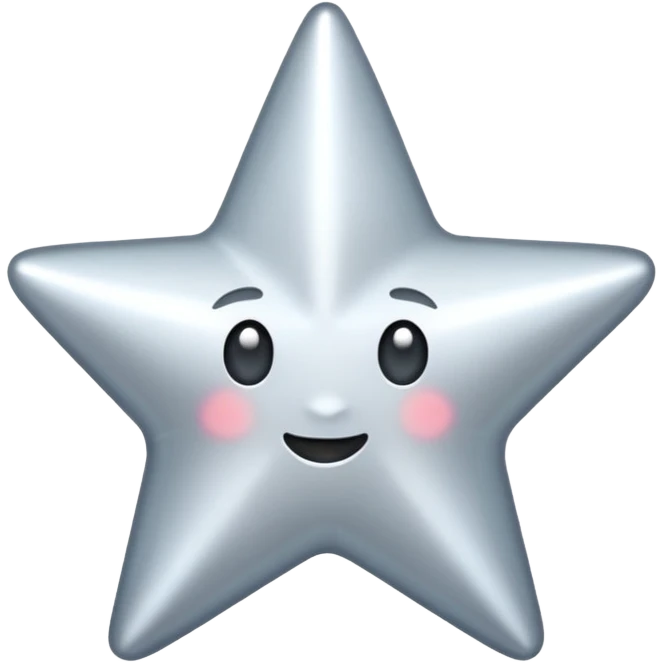 A SILVER STAR SPARKLE emoji